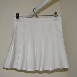 White Pleated Tennis Skirt - Size Small